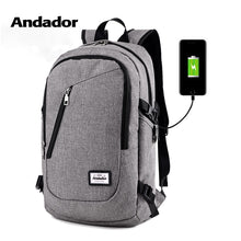 Load image into Gallery viewer, Fashion man laptop backpack usb charging computer backpacks casual style bags large male business travel bag backpack