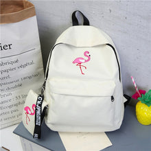 Load image into Gallery viewer, Backpacks Brand Women Simple Flamingo Printing Backpack For Teenage Girls Laptop School Bags Mochila 2019
