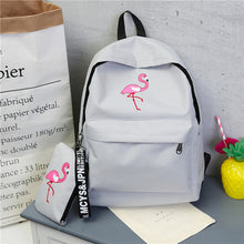 Load image into Gallery viewer, Backpacks Brand Women Simple Flamingo Printing Backpack For Teenage Girls Laptop School Bags Mochila 2019