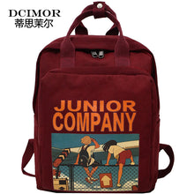 Load image into Gallery viewer, DCIMOR Women Backpack Retro Cartoon Printing Nylon waterproof shoulder bags School Backpacks For Teenage Girl A Ring Backpack