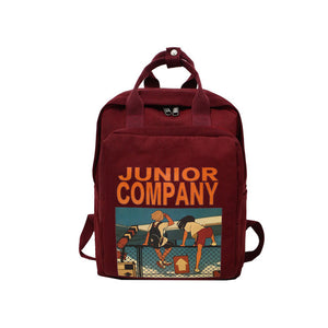 DCIMOR Women Backpack Retro Cartoon Printing Nylon waterproof shoulder bags School Backpacks For Teenage Girl A Ring Backpack
