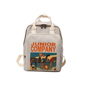 DCIMOR Women Backpack Retro Cartoon Printing Nylon waterproof shoulder bags School Backpacks For Teenage Girl A Ring Backpack
