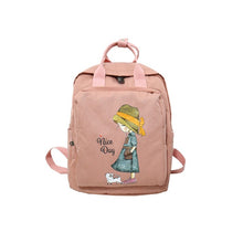 Load image into Gallery viewer, DCIMOR Women Backpack Retro Cartoon Printing Nylon waterproof shoulder bags School Backpacks For Teenage Girl A Ring Backpack